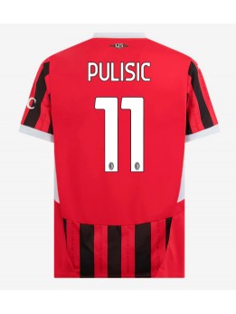 Moški Nogometna dresi replika AC Milan Christian Pulisic #11 Domači 2024-25 Kratek rokav